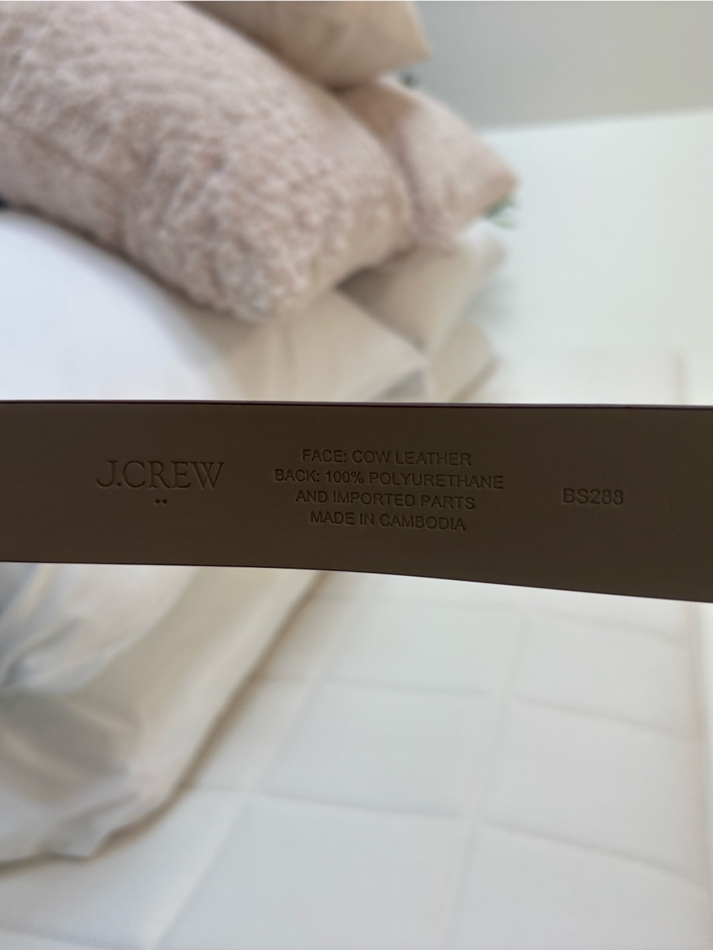 J Crew Suede Brown Belt with Square Buckle - Picture 5 of 5